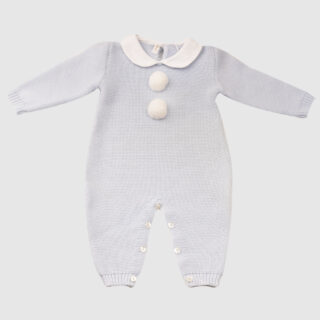 Tutina Baby Lord in Pura Lana Colore Cielo